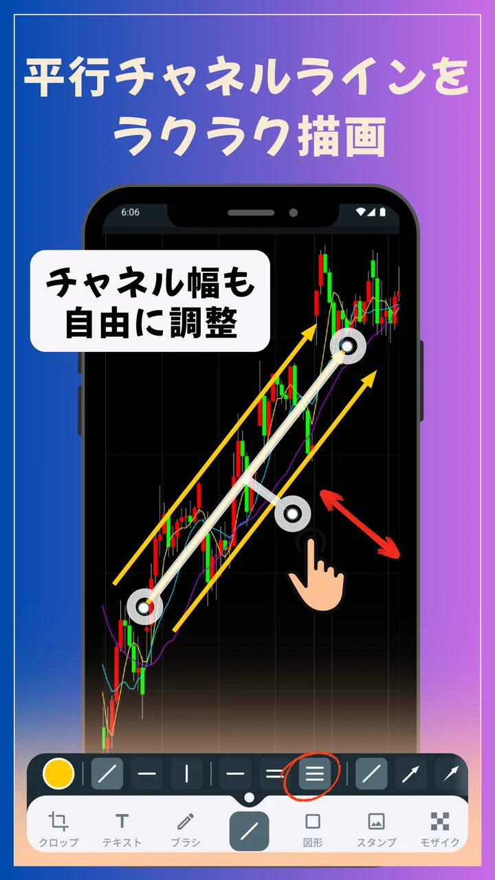 チャートスクショ上のMarkArea線注釈ツール。